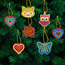 Load image into Gallery viewer, 20pcs Mini Greeting Card Pendant Diamond Painting Single Side Special Shape
