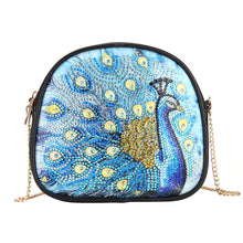 Load image into Gallery viewer, DIY Peafowl Special Shaped Diamond Painting Leather Chain Crossbody Bags
