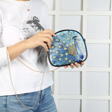 Load image into Gallery viewer, DIY Peafowl Special Shaped Diamond Painting Leather Chain Crossbody Bags
