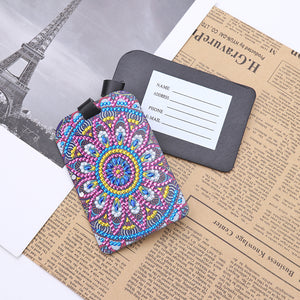 DIY Special Shaped Diamond Painting Mandala Leather Luggage Boarding Pass