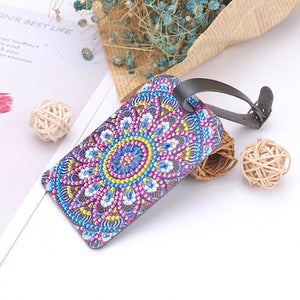 DIY Special Shaped Diamond Painting Mandala Leather Luggage Boarding Pass