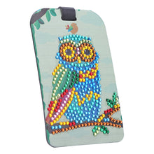 Load image into Gallery viewer, DIY Special Shaped Diamond Painting Birds Design Leather Boarding Pass
