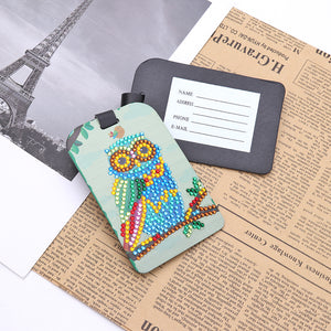 DIY Special Shaped Diamond Painting Birds Design Leather Boarding Pass