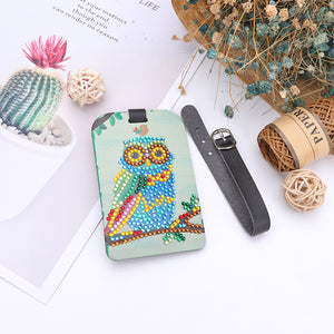 DIY Special Shaped Diamond Painting Birds Design Leather Boarding Pass