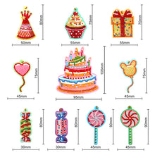 Load image into Gallery viewer, 10pcs Diamond Painting Christmas Postcards Handmade 5D DIY for Birthday Festival
