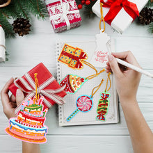 Load image into Gallery viewer, 10pcs Diamond Painting Christmas Postcards Handmade 5D DIY for Birthday Festival
