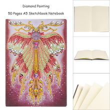 Load image into Gallery viewer, DIY Special Shaped Diamond Painting Butterfly 50 Pages A5 Drawing Notebook

