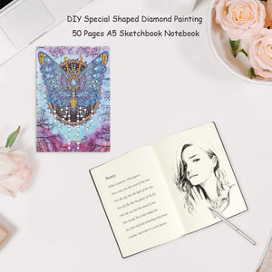 DIY Butterfly Special Shape Diamond Painting 50 Pages A5 Student Sketchbook