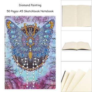 DIY Butterfly Special Shape Diamond Painting 50 Pages A5 Student Sketchbook