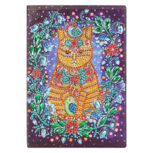 Load image into Gallery viewer, DIY Cat Special Shaped Diamond Painting 50 Page Sketchbook A5 Notebook Gift
