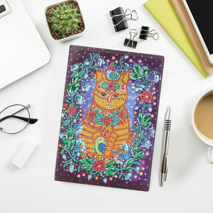 DIY Cat Special Shaped Diamond Painting 50 Page Sketchbook A5 Notebook Gift