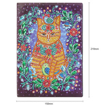 Load image into Gallery viewer, DIY Cat Special Shaped Diamond Painting 50 Page Sketchbook A5 Notebook Gift

