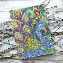 Load image into Gallery viewer, DIY Peafowl Special Shaped Diamond Painting 50 Pages A5 Students Sketchbook
