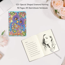 Load image into Gallery viewer, DIY Diamond Painting Notebook 50 Pages Resin Owl Pattern Handmade for Kids Adult
