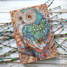 Load image into Gallery viewer, DIY Owl Special Shaped Diamond Painting 50 Pages A5 Notebook Sketchbook

