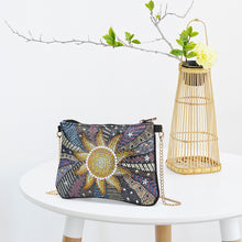 Load image into Gallery viewer, DIY Sun Special Shaped Diamond Painting Leather Clutch Chain Shoulder Bags
