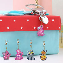 Load image into Gallery viewer, 5pcs/set DIY Full Drill Special Shaped Diamond Painting Animal Keychain
