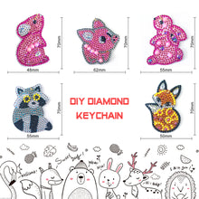 Load image into Gallery viewer, 5pcs/set DIY Full Drill Special Shaped Diamond Painting Animal Keychain
