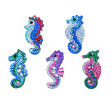 Load image into Gallery viewer, 5pcs Diamond Keychains Art Craft DIY Handmade Rhinestone Pendant Kid Adult Gifts
