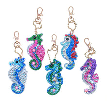 Load image into Gallery viewer, 5pcs Diamond Keychains Art Craft DIY Handmade Rhinestone Pendant Kid Adult Gifts
