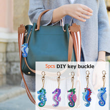 Load image into Gallery viewer, 5pcs Diamond Keychains Art Craft DIY Handmade Rhinestone Pendant Kid Adult Gifts
