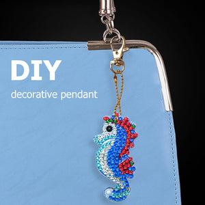 5pcs Diamond Keychains Art Craft DIY Handmade Rhinestone Pendant Kid Adult Gifts