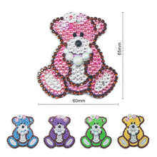 Load image into Gallery viewer, 5pcs DIY Full Drill Special Shaped Diamond Painting Bear Keychain Ornaments
