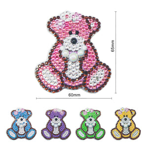 5pcs DIY Full Drill Special Shaped Diamond Painting Bear Keychain Ornaments