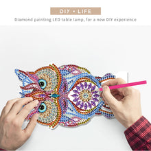 Load image into Gallery viewer, DIY Special Shaped Diamond Painting Owl LED Light Cross Stitch Embroidery
