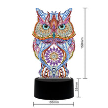 Load image into Gallery viewer, DIY Special Shaped Diamond Painting Owl LED Light Cross Stitch Embroidery
