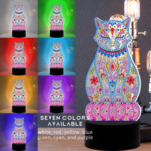 Load image into Gallery viewer, DIY Special Shaped Diamond Painting Cat LED Light Cross Stitch Embroidery
