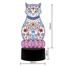 Load image into Gallery viewer, DIY Special Shaped Diamond Painting Cat LED Light Cross Stitch Embroidery
