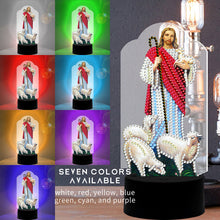 Load image into Gallery viewer, DIY Diamond Painting LED Light Jesus Special Shaped Drill Embroidery Lamp
