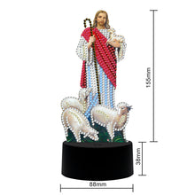 Load image into Gallery viewer, DIY Diamond Painting LED Light Jesus Special Shaped Drill Embroidery Lamp
