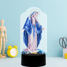 Load image into Gallery viewer, DIY Diamond Painting LED Light Goddess Religion Embroidery Night Lamp Decor
