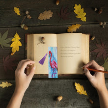 Load image into Gallery viewer, DIY Special Shape Diamond Painting Leather Bookmark Tassel Bird Book Logo
