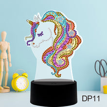 Load image into Gallery viewer, DIY Diamond Painting LED Light Horse Embroidery Night Lamp Needlework Decor
