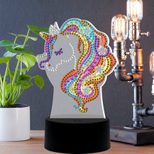 Load image into Gallery viewer, DIY Diamond Painting LED Light Horse Embroidery Night Lamp Needlework Decor
