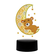 Load image into Gallery viewer, DIY Diamond Painting LED Light Moon Bear Embroidery Night Lamp Ornament Kit
