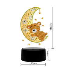 Load image into Gallery viewer, DIY Diamond Painting LED Light Moon Bear Embroidery Night Lamp Ornament Kit
