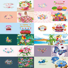 Load image into Gallery viewer, 12pcs Diamond Painting Christmas Postcards Handmade 5D DIY for Birthday Festival
