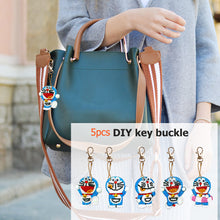 Load image into Gallery viewer, 5pcs DIY Cat Robot Diamond Painting Keychains Full Drill Embroidery Keyring
