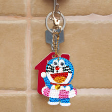 Load image into Gallery viewer, 5pcs DIY Cat Robot Diamond Painting Keychains Full Drill Embroidery Keyring
