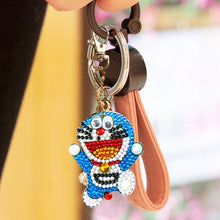 Load image into Gallery viewer, 5pcs DIY Cat Robot Diamond Painting Keychains Full Drill Embroidery Keyring
