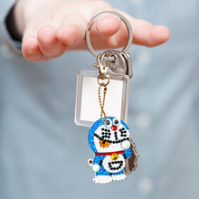 Load image into Gallery viewer, 5pcs DIY Cat Robot Diamond Painting Keychains Full Drill Embroidery Keyring
