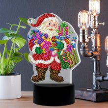 Load image into Gallery viewer, DIY Diamond Painting LED Light Special Shaped Santa Claus Embroidery Lamp
