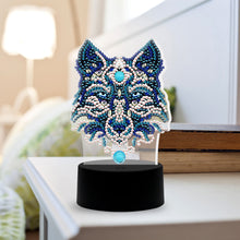 Load image into Gallery viewer, DIY Wolf Diamond Painting LED Light Embroidery Night Lamp Home Desk Decor
