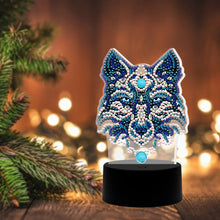 Load image into Gallery viewer, DIY Wolf Diamond Painting LED Light Embroidery Night Lamp Home Desk Decor
