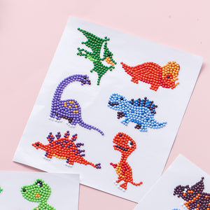 6pcs/Set Children DIY Diamond Painting Stickers Cute Animal Phone Cup Decal