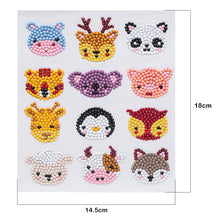 Load image into Gallery viewer, 12x Kids Full Drill DIY Diamond Painting Stickers Animal Phone Cup Decals
